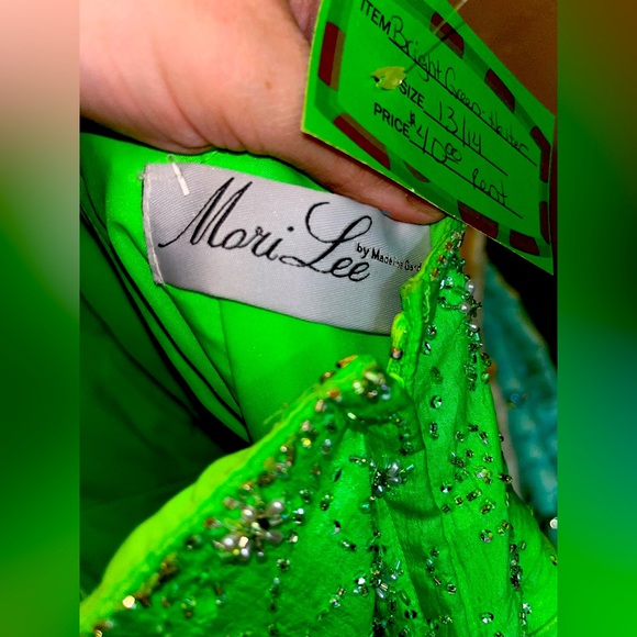 Mori Lee beaded rhinestone ballgown 13/14 - Picture 2 of 3